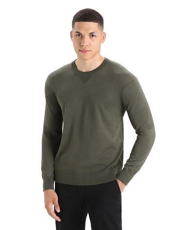 Swetry Icebreaker Cool-Lite™ Merino Nova Sweatshirt Męskie Oliwkowe | PL 1730WNBY